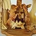 Zuluf Olive Wood Small Candle Nativity Hand Made with Certificate Holy Land | Wooden Nativity Set for Christmas | Comes with Bethlehem Certificate NAT009