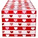 Aneco Valentine's Day Table Runner Plaid Heart Print Table Runner Mother's Day Table Runner for Home Wedding Party Valentine's Day Table Decorations