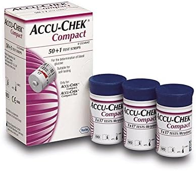 [Accu-Chek] Compact Test Strips (51ct) Bundle with Alcohol Wipes