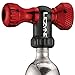 LEZYNE Control Drive CO2 Bike Tire Inflator - Presta & Schrader Compatible Aluminum CO2 Inflation Pump with Twist Control Valve, Fits Threaded Cartridges, Red Head Only (1-C2-CTRLDR-V311)