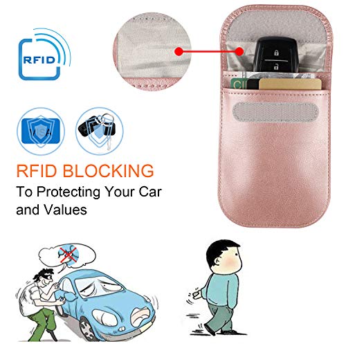 Teskyer Faraday Bag for Key Fob (2 Pack), Car Key RFID Signal Blocking