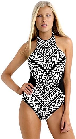 Vgowater Women One Piece Halter Printed Monokini Swimwear