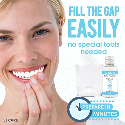 JJ CARE Temporary Tooth Replacement Kit with Dental Tools, Moldable