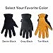 OZERO Winter Gloves, -20°F Cold Proof Thermal Glove - Deerskin Suede Leather Palm and Polar Fleece Back with Heatlok Insulated Cotton Layer - Keep Warm in Cold Weather - Denim/Tan/Gray (S/M/L/XL)