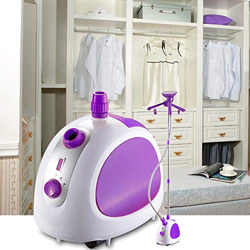 PowCube Garment Steamer with Standing Hanger 1L Water Tank 2 Level Steam Adjustment, Purple&White