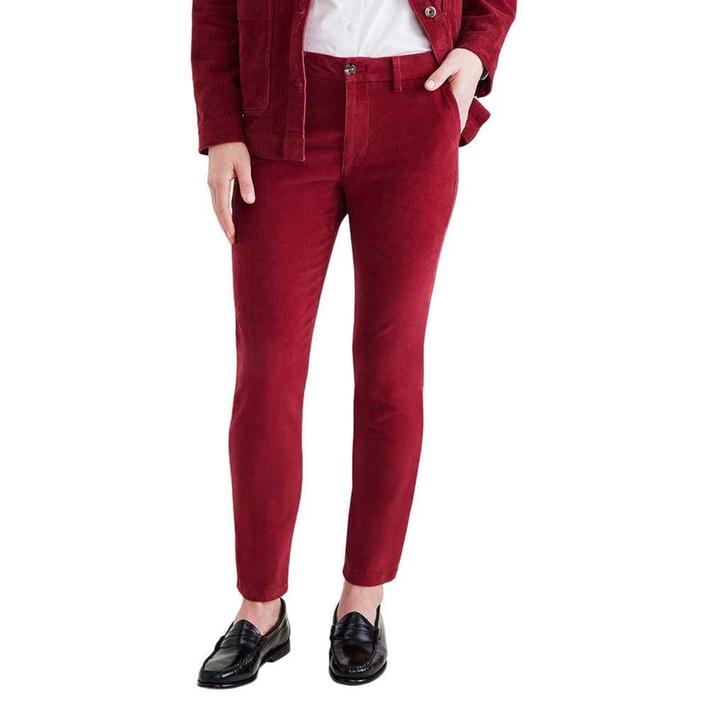DOCKERS Women's Weekend Chino Skinny Pants, TIBETAN RED, 26W Long — image 1