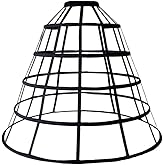 Linghe Girls Hollow Out Caged 5-Hoop Bustle Victorian Petticoat Skirt Wedding Bridal Dress