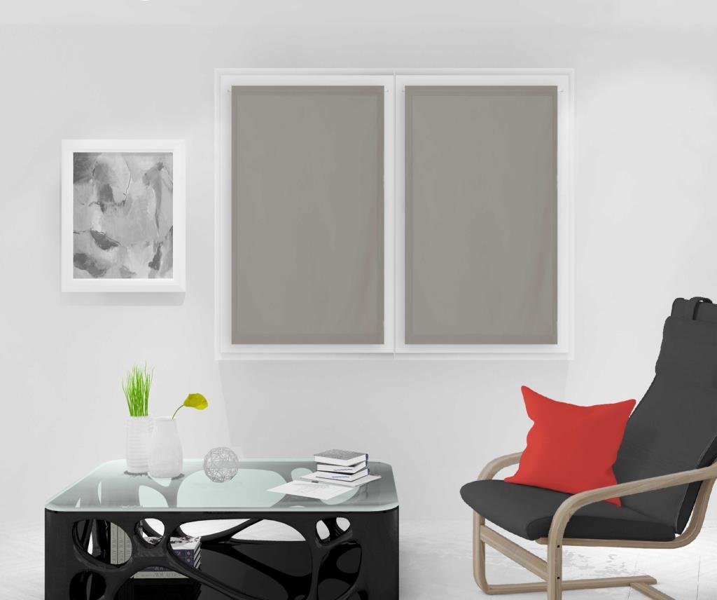 DOLLY pair of brise-bise curtains 90 x 120 cm, taupe