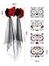 Hicarer Halloween Day of the Dead Costume Gothic Wedding Costume for Women Halloween