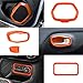 Danti Car Interior Accessories Decoration Trim Air Conditioning Vent Decoration & Door Speaker & Water Cup Holder & Headlight Switch & Window Lift Button Covers for Jeep Renegade 2015-2020 (Orange)