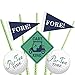 Big Dot of Happiness Par-Tee Time - Golf Paper Straw Decor Baby Shower or Birthday Party Striped Decorative Straws Set 24