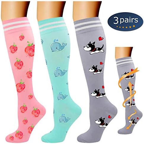 Ritta Compression Socks (2/3/4/7 Pairs),15-20 mmHg Best Athletic and Medical for Men and Women,Socks for Running, Flight, Travel, Athletic, Edema,Pregnancy,Relieve Pain