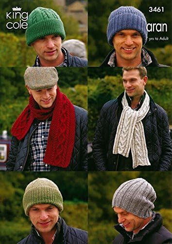 King Cole 3461 Merino - Patrones para Tejer Gorros y Bufandas para ...