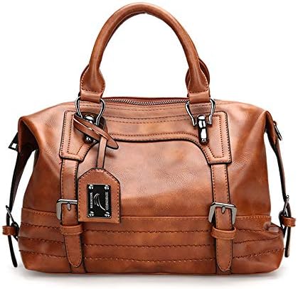 Women Handbag, Soft PU Leather Crossbody bag, Vintage Totes Satchel Shoulder Boston Bag for Work Shopping