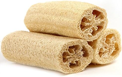 Natural Loofah Exfoliating Bath Sponge - 3 PACK of 5" Loofah - shipped from Amazon