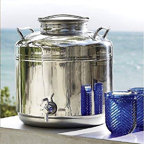 Sansone NSF Stainless Steel Water Dispenser Container with Spigot, 3.96 gallon jug (15 Liter)