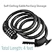 Lumintrail Combination Bike and Scooter Lock Cable - 4ft Bike Locks Heavy Duty Anti Theft with Combinations - Bike Cable Lock Combination with Mounting Bracket (1 Pack, Black)