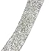Yalulu Clear Silver Crystal Rhinestone Wedding Banding Ribbon,3cm Width,Fancy Bridal Dress Belt Trim,Wedding Cake Banding