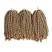 Spring Twist 3 Pcs Crochet Braids Synthetic Hair 8 Inch Jumbo Twist Braiding Hair Extensions (3pcs, 27#)
