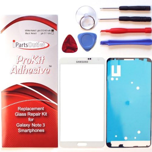 ProKit for Samsung galaxy note 3 lens repair kit white Note 3 N9000 N9005 with Prokit Adhesive brand adhesive and SlyPry opening tool