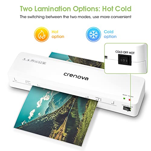 Crenova A3 Laminator, 13Inch HOT and Cold Laminator Machine with Paper
