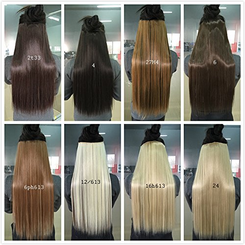 Fashionable Kanekalon Long Straight Synthetic Full Head Clip in Hair Extensions ch011-2/30