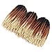3 Packs Spring Twist Crochet Braiding Hair 110g 30Strands/pack Fluffy Soft Jamaican Bounce Synthetic Hair Extensions (Black Brown Blonde)