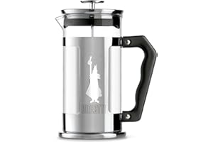 Bialetti Coffeepress French Press Coffee Maker, 8 Cup, Preziosa Stainless Steel (06852)