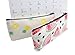 Lovely Fruit Canvas Pencil Bag Holder Pen Case Stationery Makeup Cosmetic Pouch Bag with Zipper (Set of 2, Pineapple & Watermelon)