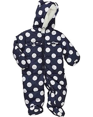 Baby Girls Child of Mine by Carter's Navy Polka Dot Pram Snowsuit