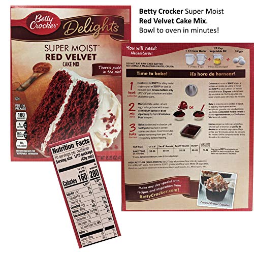 Betty Crocker Red Velvet Cake Mix | Cream Cheese Frosting | Red Foil Cupcake Wrappers