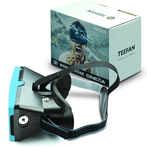 TEEFAN-Portable-Universal-Black-Plastic-Google-Cardboard-3D-Virtual-Reality-3D-VR-Headset-Video-Game-Movie-Glasses-for-Smartphone-iPhone-Samsung-Nexus-HTC-LG-with-Magnet-Adjustable-Pupil-Focal-Distanc