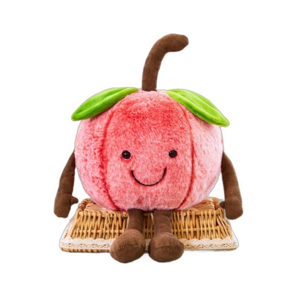 Soft Toys Fruit Serie Watermelon Fruit Plush Doll Pillow Stuffed Plushie Cherry Toys Cute Soft Toys, Soft pillow cushionHome DecorationPlush ToyGift (Cherry)