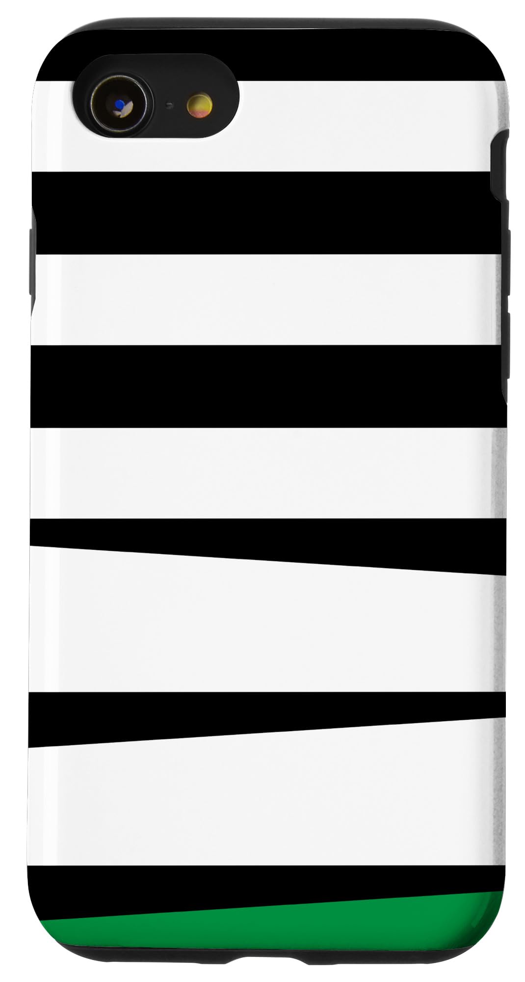 iPhone SE (2020) / 7 / 8 Zebra stripes, black, white, green Case