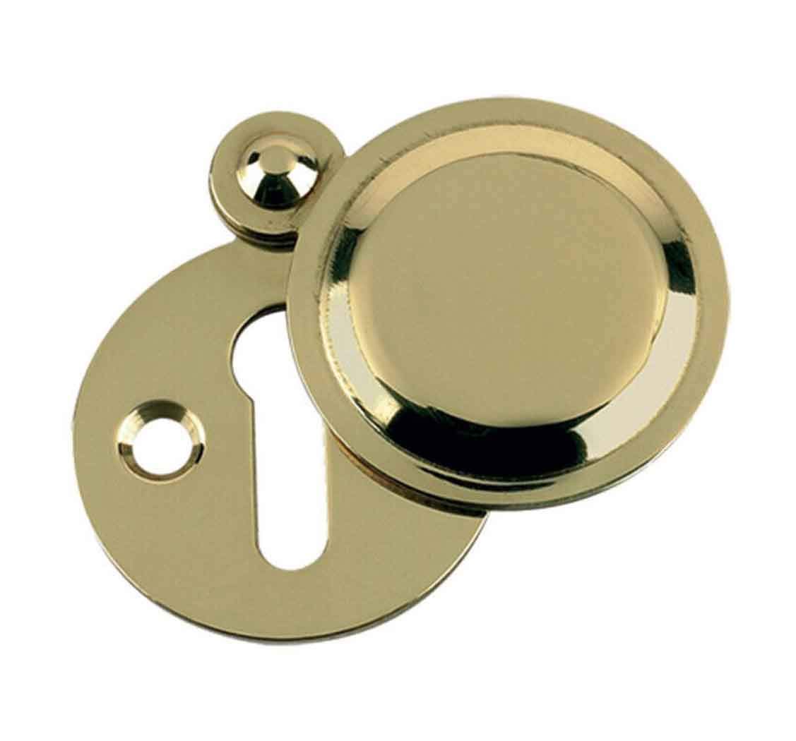 Stormguard Keyhole Cover Escutcheon Covered Plate Draught Excluder Lock Cover Victorian (1, GOLD)