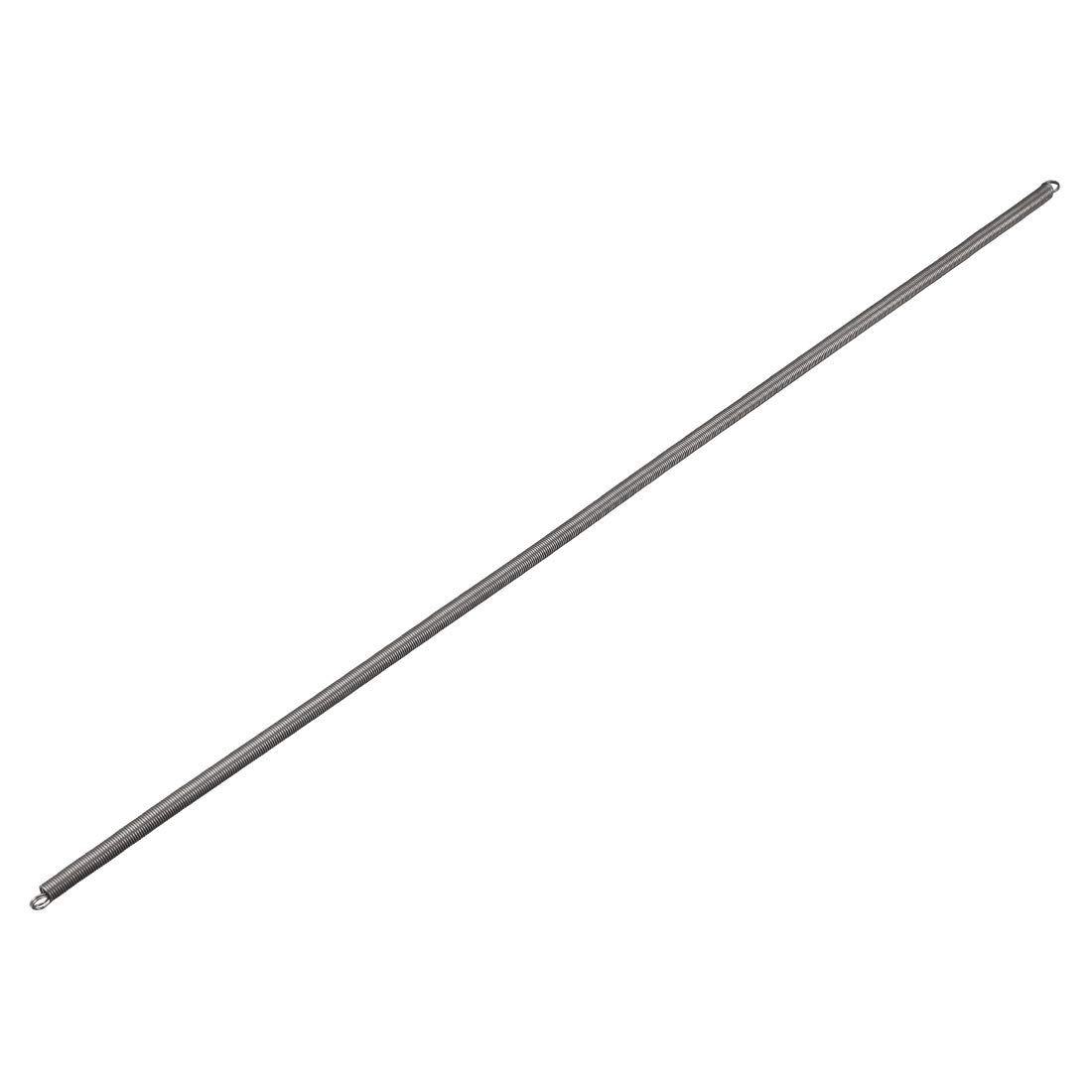 Sourcingmap Extension Spring - 0.5mm Wire Dia, 4mm OD, 300mm Free Length Spring Steel Small Dual Hook Tension Spring