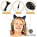 Wired Cat Ear Headphones with Blue LED Lights Volume Limited to 103 Db for Kids