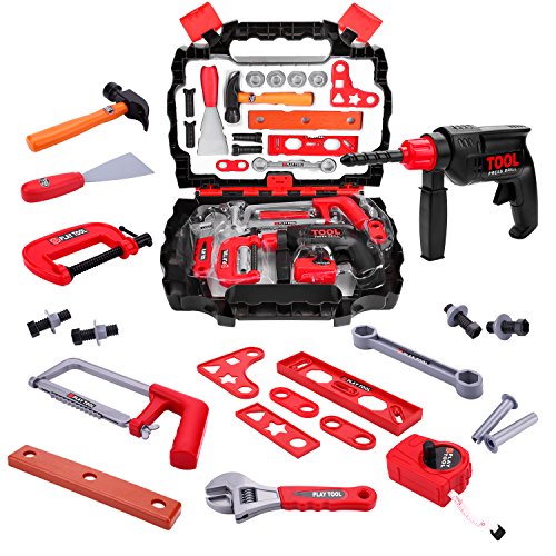 Kids tools set with 24 pretend play construction tools …