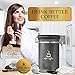 Coffee Canister Airtight Coffee Container - Stainless Steel Coffee Storage for Beans, Grounds, Tea, Sugar - Coffee Containers with Date Tracker, Scoop, CO2 Valve Filters, Large Coffee Jar 22oz, Grey