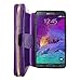 for Samsung Galaxy Note 4 Case - Cellularvilla Pu Leather flip Wallet Bag Pouch Case with Credit Card Slots Pockets Cover for Samsung Galaxy Note 4 SM-N910S / SM-N910C (Purple)
