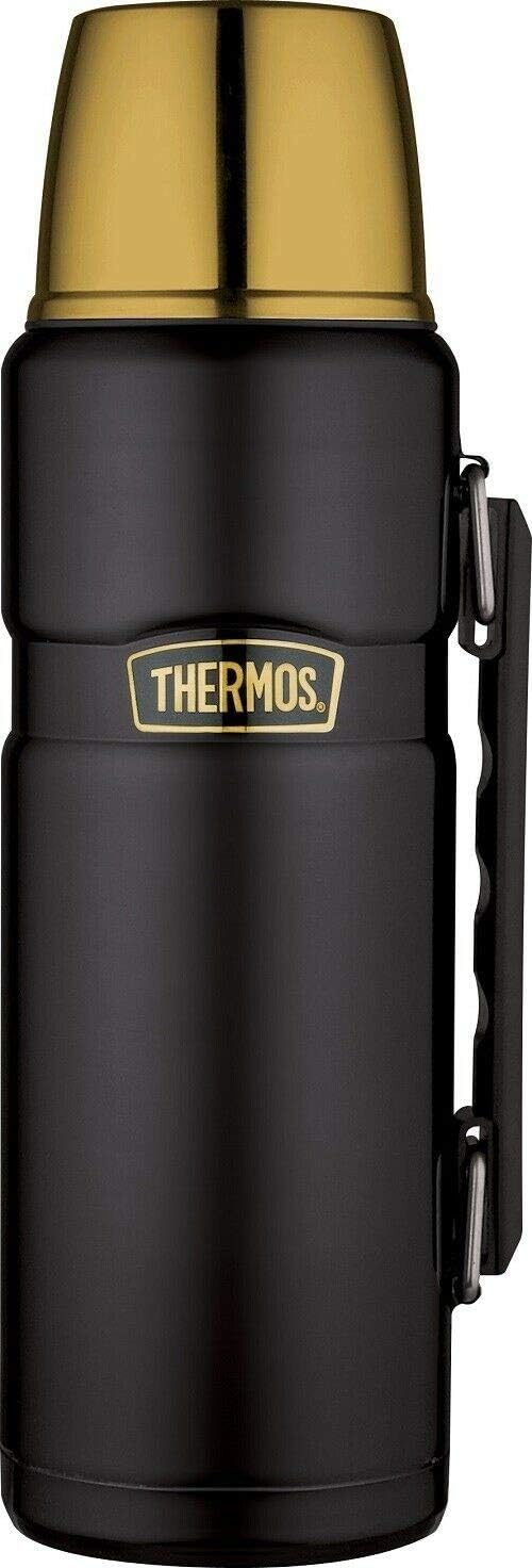Thermos King Flask Vacuum Insulated 1.2L Black & Gold Amazon.co.uk