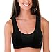 Clivia Padded Yoga Sports Bra - Wirefree with Removable Pad (Black, XL Fit 36AA 36A)