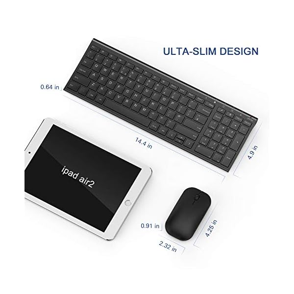 Rechargeable-Wireless-Keyboard-Mouse-Seenda-Slim-Thin-Keyboard-and-Mouse-Set-with-Long-Battery-Life-QWERTY-UK-Layout-for-Windows-PC-Laptop-Computer-Black Rechargeable Wireless Keyboard Mouse, Seenda Slim Thin Keyboard and Mouse Set with Long Battery Life QWERTY UK Layout…