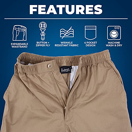 Pembrook Mens Elastic Waist Pants for Seniors Adaptive Mens Pants for