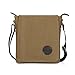 Ibagbar Small Vintage Cotton Canvas Messenger Bag Ipad Bag Shoulder Satchel Crossbody Bag Hiking Traveling Bag for Men and Women