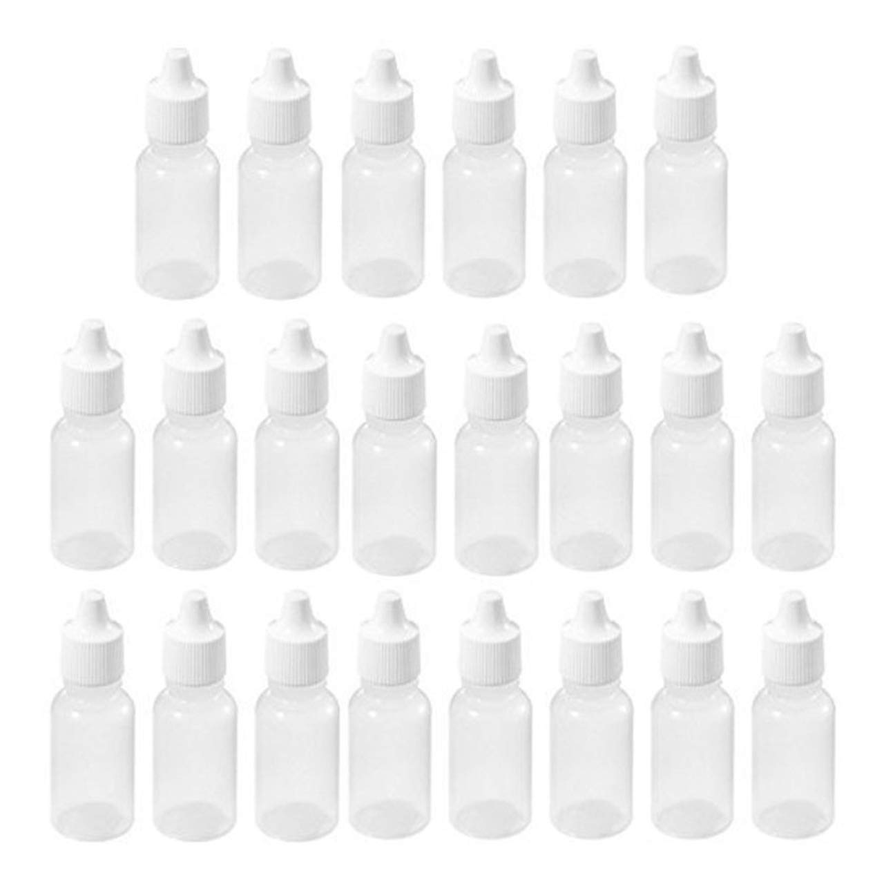 ACENIX® 50 Pieces 10ml dropper potion bottles White small Plastic Empty Refillable Squeezable Liquid sample dropper bottles