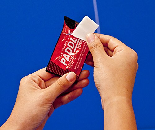 image for JOOLA Single-Use Table Tennis Paddle Cleaning Wipes (18 Count) - Rubbe