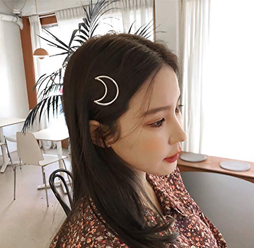 image for AFSTEE 12pcs Geometric Hair Clips Minimalist Dainty Gold Silver Hollow