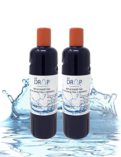 ICE DROP Whirlpool W10413645A, W10413645, W10238154, Filter2, Kenmore 9082, EDR2RXD2 Premium Refrigerator Water Filter (2-pack)