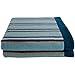 SUPERIOR Collection Luxurious Stripes Combed Cotton 6-Piece Towel Set, Seafoam